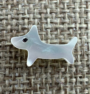 Mother of Pearl Dog Charm Sku#M1209
