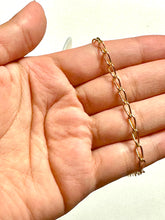 3mm Elongated Curb Chain, 14k Gold Filled, Sterling Silver, Sku#S3304C