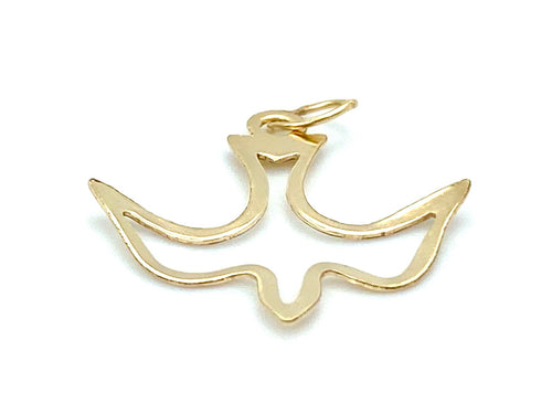 14KGF Bird Cut Out Charm , Sku#443-C