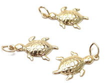 14K solid gold turtle charm, SKU#198C
