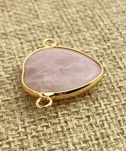 Rose Quartz Gold Plated Charm