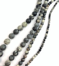 Black Net Jasper Bead Strand