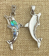 Abalone Sterling Silver Dolphin Pendant