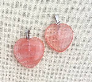 Watermelon Stone Heart Pendant