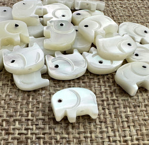 Mother of Pearl Elephant Beads Sku#M498
