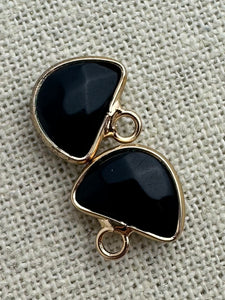 Onyx Gold Plated Charm