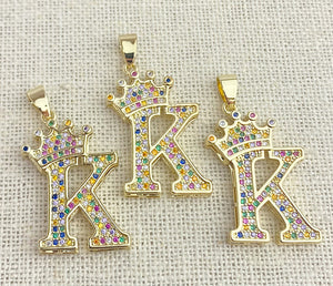 Gold Plated “K” Initial Pendant