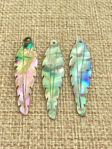 Abalone Feather Charm