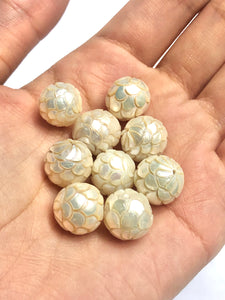Mermaid skin - hand carved Edison pearls 11-11.9mm