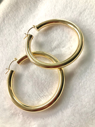 14KGF Hoop Earrings