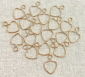 14k Gold Filled 10mm Wire Heart w/Ring