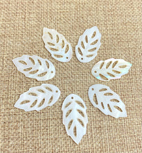 Mother of Pearl Leaf Charm