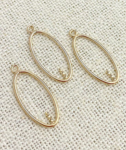 14k Gold Filled Oval Drop 20x10mm w/0.6x4mm Peg