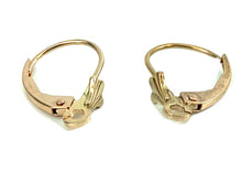14K Solid Pink Gold Leverback Ear Wire, Sku#14-29-3/CR