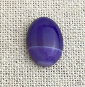 Purple Banded Agate Oval Cabochon