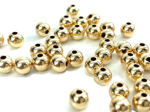 14K Solid Gold 5mm Round Bead, Sku#064BRP10500000 HMF1050A