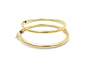 14KGF Hoop Earrings , Sku#120 C-Z 4 GF