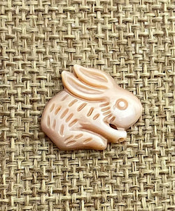 Mother of Pearl Bunny Charm Sku#M138