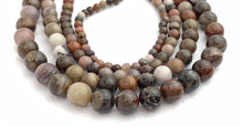 Tree-Fossil Jade Bead Strand