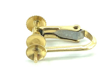 14K Solid Gold Rotate Screw Clip On Earring Converters with 4mm Cup, Sku#254-14KY