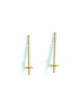14K Solid Gold Ear Post Light 2.5mm Cup, Sku#11-28-3022