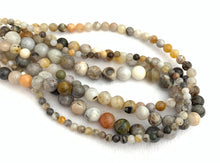 Bamboo Leaf Agate Bead Strand Sku#M2906