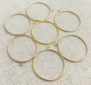 14k Gold Filled Round Drop 25mm