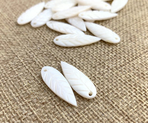 Mother of Pearl Leaf Charm