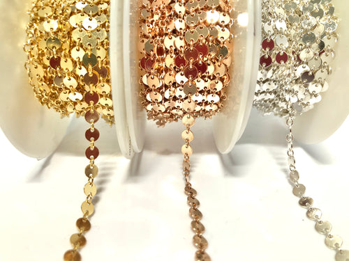 PRO 8860 4mm Round Bar Chain , 14k Gold Filled, Sterling Silver, 14k Rose Gold Filled, Sku#SM957