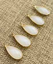 White Quartz Gold Plated Charm Sku#M1076