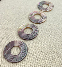 Carved Mother of Pearl Circle Charm Sku#M2341