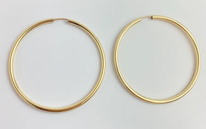 14k Gold Filled Endless Hoop Earrings