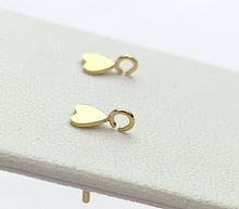 14kGF Heart Post Earring w/Ring  Sku#400H3PR