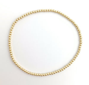 14k Gold Filled Beaded Stretchy Bracelet