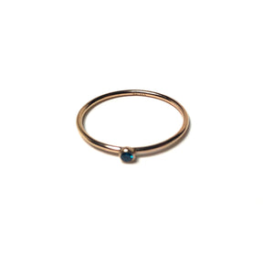 14kGF 2mm Aqua Blue Stacking Ring