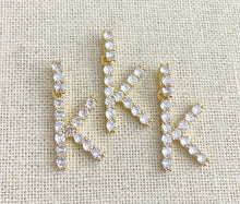 Gold Plated Cubic Zirconia “K” Initial Pendant