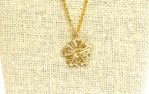 Flower Charm, 14KGF & Sterling Silver, Sku#2434 C