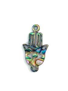 Abalone Hamsa Hand Bead, Mother Of Pearl Hamsa Hand Shell, Sku#M35