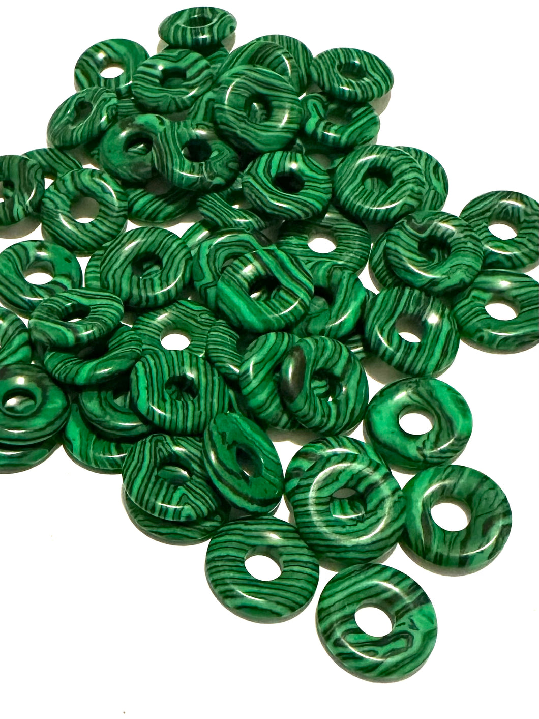 Malachite Donut Bead, Sku#BG138