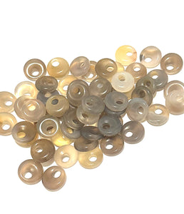 Grey Agate Donut Bead, Sku#BG126