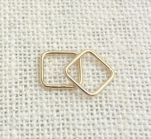 14k Gold Filled Jump Square Ring CL 20ga (.81x8.0x8.0mm)