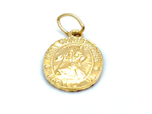 14KGF Saint Christopher Charm , Sku#1732-C