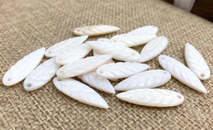 Mother of Pearl Leaf Charm