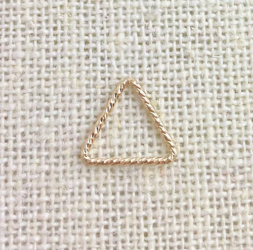 14k Triangle Sparkle Jump Ring 0.89x10mm CL