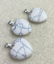 White Turquoise Heart Pendant