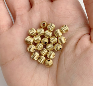 6mm Straight Corrugated Bead