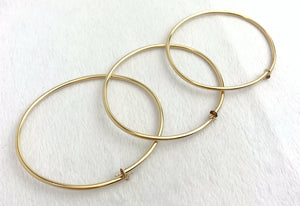 14kGF Flex Bangle w/4mm Cup & Peg