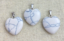 White Turquoise Heart Pendant