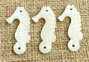 Mother of Pearl Seahorse Charm