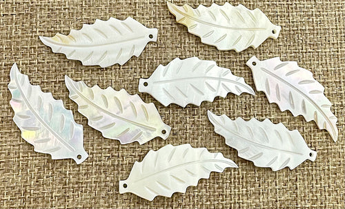 Mother of Pearl Leaf Charm Sku#M270
